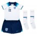 Camisa de Futebol Inglaterra Jude Bellingham #22 Equipamento Principal Infantil Mundo 2022 Manga Curta (+ Calças curtas)